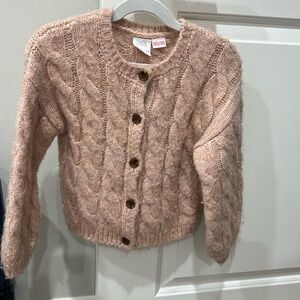 Girls Zara knitted button down cardigan. Size 4-5